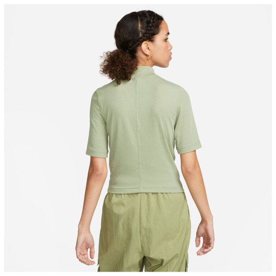 Nike Γυναικεία κοντομάνικη μπλούζα Sportswear Essentials Rib Mock